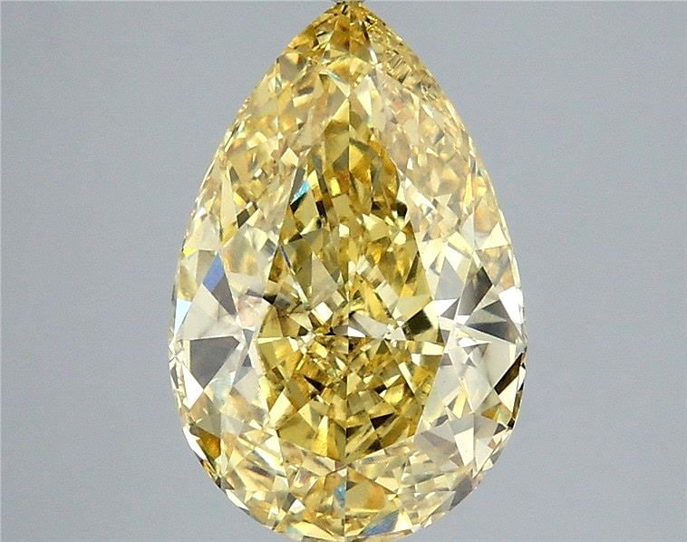 Loose Diamond - PEAR 4.59ct Fancy Intense Yellow VS2: Loose Diamond - PEAR 4.59ct Fancy Intense Yellow VS2 Source: This is a real non-mined Diamond that has been grown in a lab Shape: PEAR Carats: 4.59 Color: Fancy Intense Yellow Certification: IGI Video