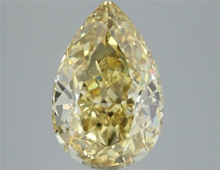 Loose Diamond - PEAR 4.54ct Fancy Intense Yellow VS1: Loose Diamond - PEAR 4.54ct Fancy Intense Yellow VS1 Source: This is a real non-mined Diamond that has been grown in a lab Shape: PEAR Carats: 4.54 Color: Fancy Intense Yellow Certification: IGI Video