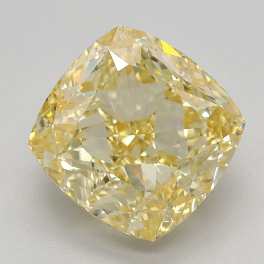 Loose Diamond - CUSHION MODIFIED 2.73ct Fancy Intense Yellow VS1: Loose Diamond - CUSHION MODIFIED 2.73ct Fancy Intense Yellow VS1 Source: This is a real non-mined Diamond that has been grown in a lab Shape: CUSHION MODIFIED Carats: 2.73 Color: Fancy Intense Yellow 