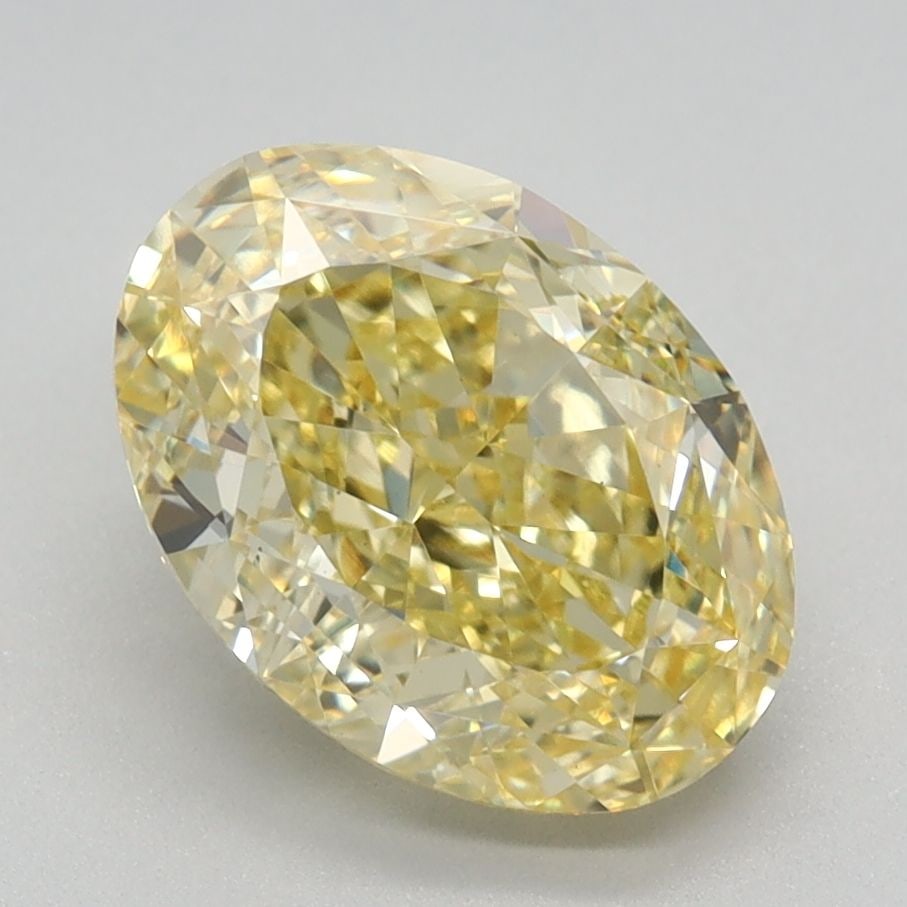 Loose Diamond - OVAL 2.39ct Fancy Intense Yellow VS1: Loose Diamond - OVAL 2.39ct Fancy Intense Yellow VS1 Source: This is a real non-mined Diamond that has been grown in a lab Shape: OVAL Carats: 2.39 Color: Fancy Intense Yellow Certification: IGI Video