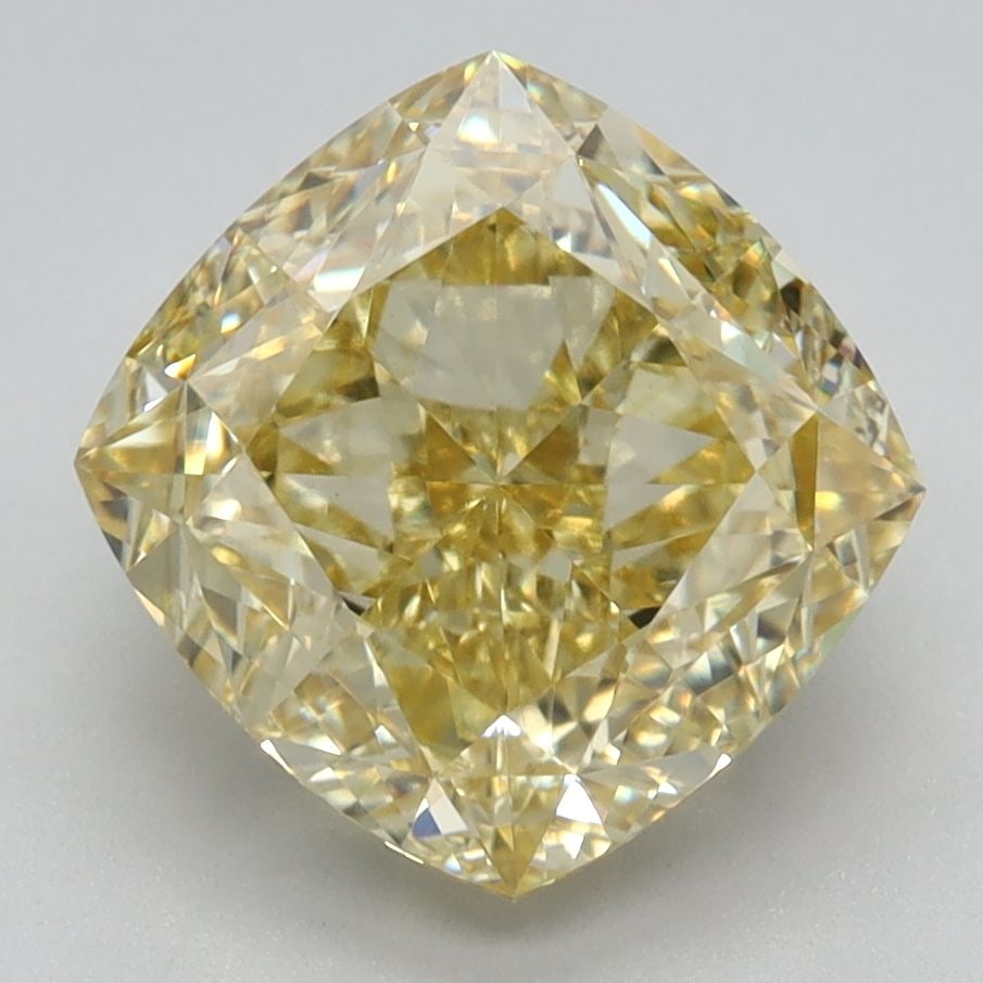 Loose Diamond - CUSHION MODIFIED 3.35ct Fancy Intense Yellow VS1: Loose Diamond - CUSHION MODIFIED 3.35ct Fancy Intense Yellow VS1 Source: This is a real non-mined Diamond that has been grown in a lab Shape: CUSHION MODIFIED Carats: 3.35 Color: Fancy Intense Yellow 