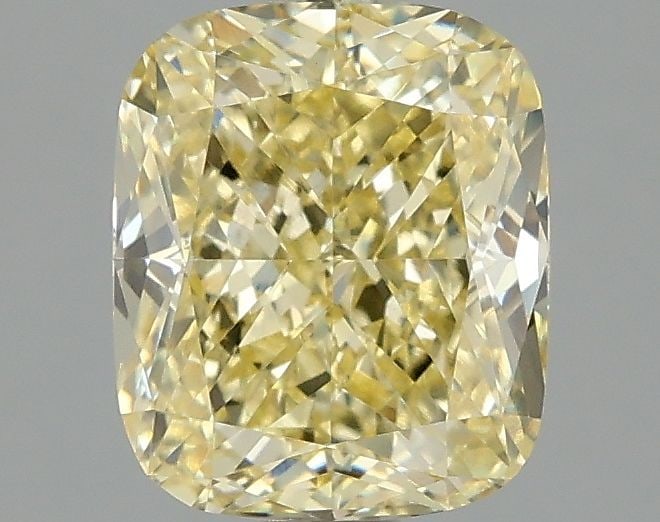 Loose Diamond - CUSHION MODIFIED 2.08ct Fancy Intense Yellow VS1: Loose Diamond - CUSHION MODIFIED 2.08ct Fancy Intense Yellow VS1 Source: This is a real non-mined Diamond that has been grown in a lab Shape: CUSHION MODIFIED Carats: 2.08 Color: Fancy Intense Yellow 