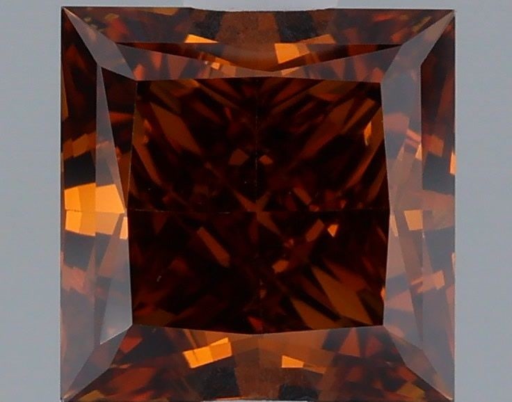 Loose Diamond - PRINCESS 1.05ct Fancy Deep Brownish Orange VS1: Loose Diamond - PRINCESS 1.05ct Fancy Deep Brownish Orange VS1 Source: This is a real non-mined Diamond that has been grown in a lab Shape: PRINCESS Carats: 1.05 Color: Fancy Deep Brownish Orange Cert