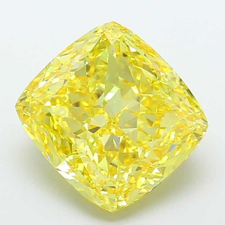 Loose Diamond - CUSHION MODIFIED 10.06ct Fancy Vivid Yellow VS2: Loose Diamond - CUSHION MODIFIED 10.06ct Fancy Vivid Yellow VS2 Source: This is a real non-mined Diamond that has been grown in a lab Shape: CUSHION MODIFIED Carats: 10.06 Color: Fancy Vivid Yellow Ce