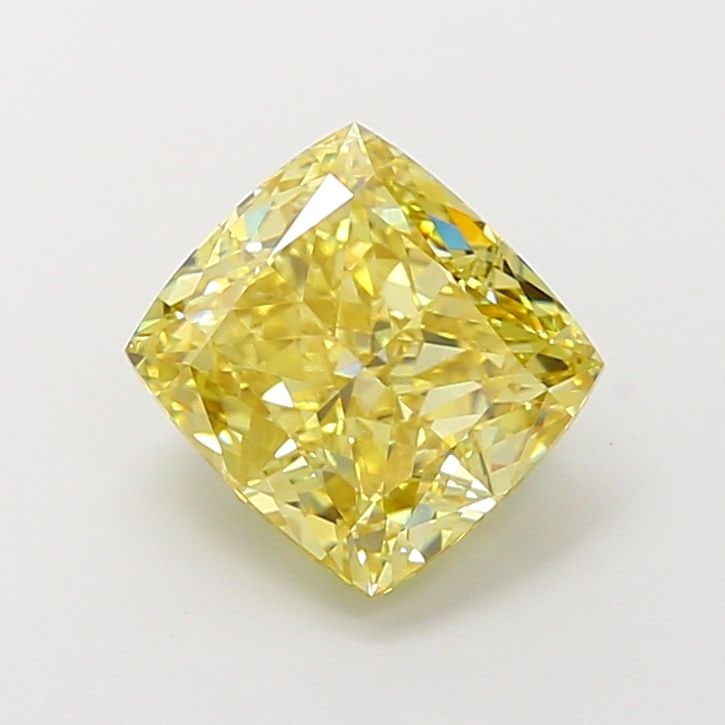 Loose Diamond - CUSHION MODIFIED 3.71ct Fancy Intense Yellow VVS2: Loose Diamond - CUSHION MODIFIED 3.71ct Fancy Intense Yellow VVS2 Source: This is a real non-mined Diamond that has been grown in a lab Shape: CUSHION MODIFIED Carats: 3.71 Color: Fancy Intense Yellow