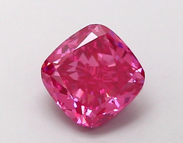 Loose Diamond - CUSHION MODIFIED 1.0ct Fancy Vivid Pink VS1: Loose Diamond - CUSHION MODIFIED 1.0ct Fancy Vivid Pink VS1 Source: This is a real non-mined Diamond that has been grown in a lab Shape: CUSHION MODIFIED Carats: 1.0 Color: Fancy Vivid Pink Certificat