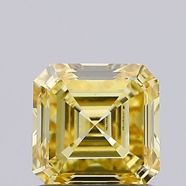 Loose Diamond - ASSCHER 0.92ct Fancy Intense Yellow VS1: Loose Diamond - ASSCHER 0.92ct Fancy Intense Yellow VS1 Source: This is a real non-mined Diamond that has been grown in a lab Shape: ASSCHER Carats: 0.92 Color: Fancy Intense Yellow Certification: IGI