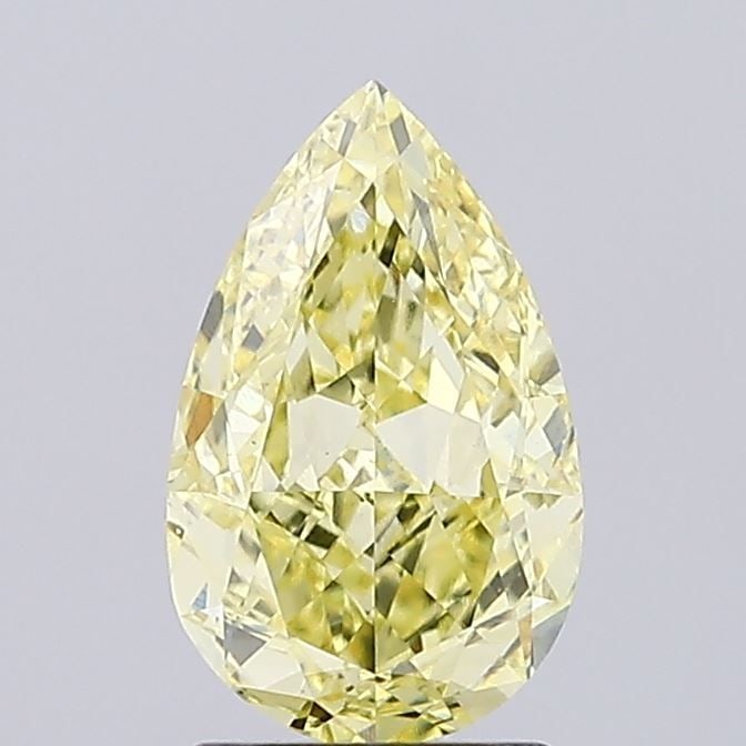 Loose Diamond - PEAR 2.04ct Fancy Intense Yellow VS1: Loose Diamond - PEAR 2.04ct Fancy Intense Yellow VS1 Source: This is a real non-mined Diamond that has been grown in a lab Shape: PEAR Carats: 2.04 Color: Fancy Intense Yellow Certification: IGI Video