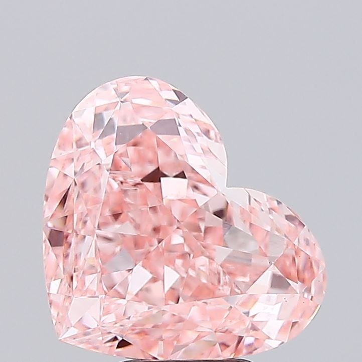 Loose Diamond - HEART 5.26ct Fancy Vivid Pink VS1: Loose Diamond - HEART 5.26ct Fancy Vivid Pink VS1 Source: This is a real non-mined Diamond that has been grown in a lab Shape: HEART Carats: 5.26 Color: Fancy Vivid Pink Certification: IGI Video: