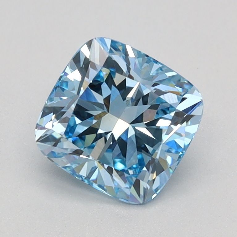 Loose Diamond - CUSHION BRILLIANT 1.05ct Fancy Vivid Blue VVS2: Loose Diamond - CUSHION BRILLIANT 1.05ct Fancy Vivid Blue VVS2 Source: This is a real non-mined Diamond that has been grown in a lab Shape: CUSHION BRILLIANT Carats: 1.05 Color: Fancy Vivid Blue Certi