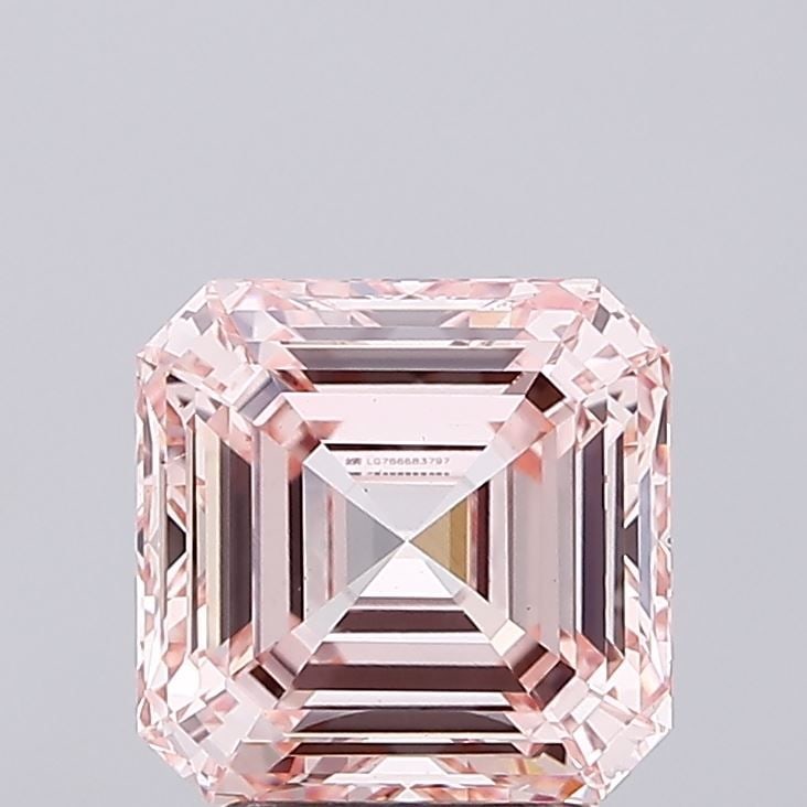 Loose Diamond - ASSCHER 3.02ct Fancy Intense Pink VS1: Loose Diamond - ASSCHER 3.02ct Fancy Intense Pink VS1 Source: This is a real non-mined Diamond that has been grown in a lab Shape: ASSCHER Carats: 3.02 Color: Fancy Intense Pink Certification: IGI Vid