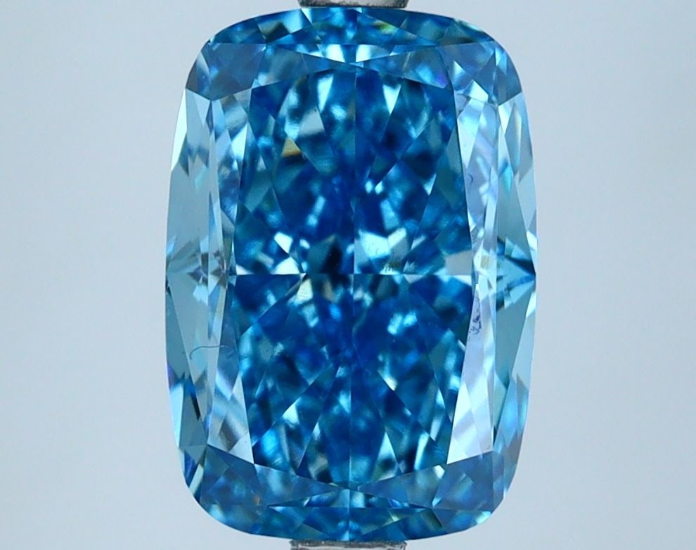 Loose Diamond - CUSHION MODIFIED 3.53ct Fancy Vivid Blue VS1: Loose Diamond - CUSHION MODIFIED 3.53ct Fancy Vivid Blue VS1 Source: This is a real non-mined Diamond that has been grown in a lab Shape: CUSHION MODIFIED Carats: 3.53 Color: Fancy Vivid Blue Certific