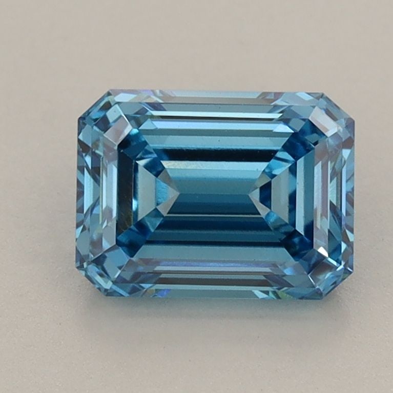 Loose Diamond - EMERALD 1.58ct Fancy Vivid Blue VS1: Loose Diamond - EMERALD 1.58ct Fancy Vivid Blue VS1 Source: This is a real non-mined Diamond that has been grown in a lab Shape: EMERALD Carats: 1.58 Color: Fancy Vivid Blue Certification: IGI Video: