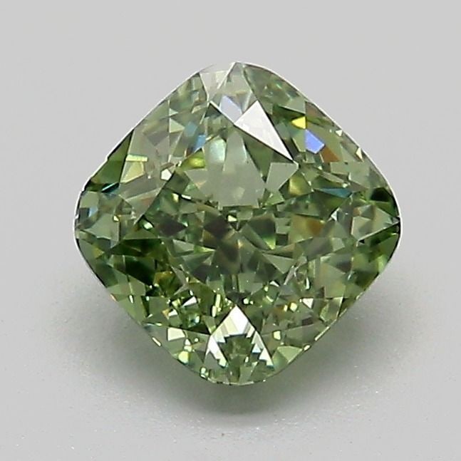 Loose Diamond - CUSHION MODIFIED 1.07ct Fancy Vivid Green VS1: Loose Diamond - CUSHION MODIFIED 1.07ct Fancy Vivid Green VS1 Source: This is a real non-mined Diamond that has been grown in a lab Shape: CUSHION MODIFIED Carats: 1.07 Color: Fancy Vivid Green Certif