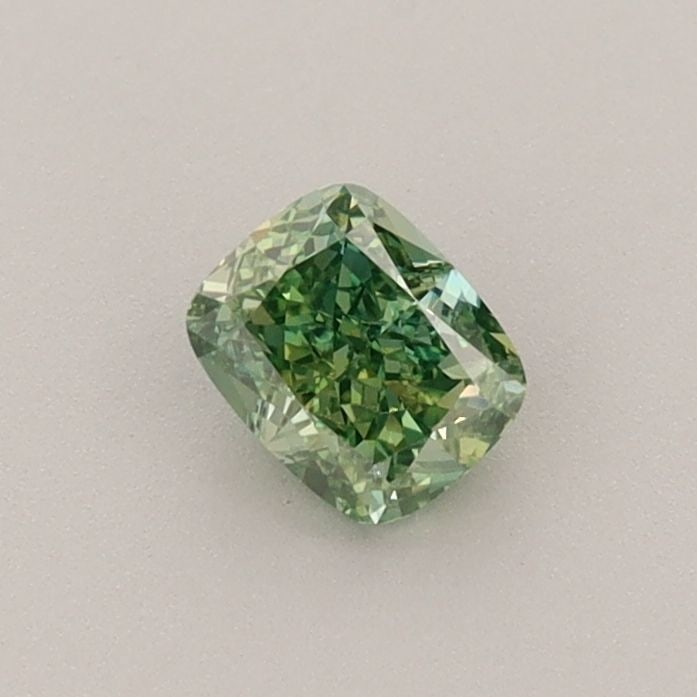 Loose Diamond - CUSHION BRILLIANT 0.39ct Fancy Vivid Green VS1: Loose Diamond - CUSHION BRILLIANT 0.39ct Fancy Vivid Green VS1 Source: This is a real non-mined Diamond that has been grown in a lab Shape: CUSHION BRILLIANT Carats: 0.39 Color: Fancy Vivid Green Cert