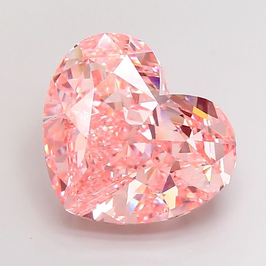 Loose Diamond - HEART 24.88ct Fancy Vivid Pink VS1: Loose Diamond - HEART 24.88ct Fancy Vivid Pink VS1 Source: This is a real non-mined Diamond that has been grown in a lab Shape: HEART Carats: 24.88 Color: Fancy Vivid Pink Certification: IGI Video:
