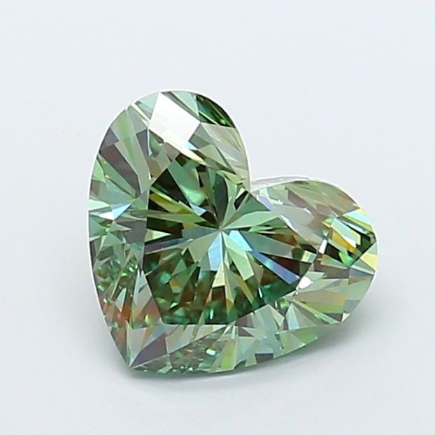 Loose Diamond - HEART 2.98ct Fancy Vivid Green VVS2: Loose Diamond - HEART 2.98ct Fancy Vivid Green VVS2 Source: This is a real non-mined Diamond that has been grown in a lab Shape: HEART Carats: 2.98 Color: Fancy Vivid Green Certification: IGI Video: