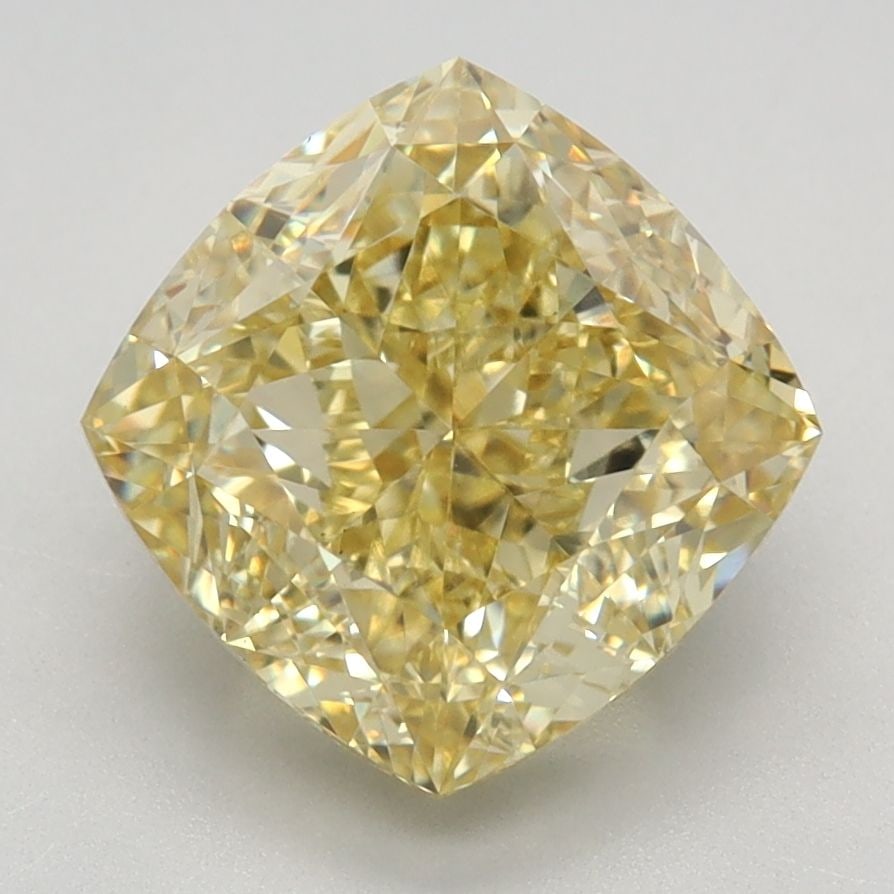 Loose Diamond - CUSHION MODIFIED 3.31ct Fancy Intense Yellow VS1: Loose Diamond - CUSHION MODIFIED 3.31ct Fancy Intense Yellow VS1 Source: This is a real non-mined Diamond that has been grown in a lab Shape: CUSHION MODIFIED Carats: 3.31 Color: Fancy Intense Yellow 
