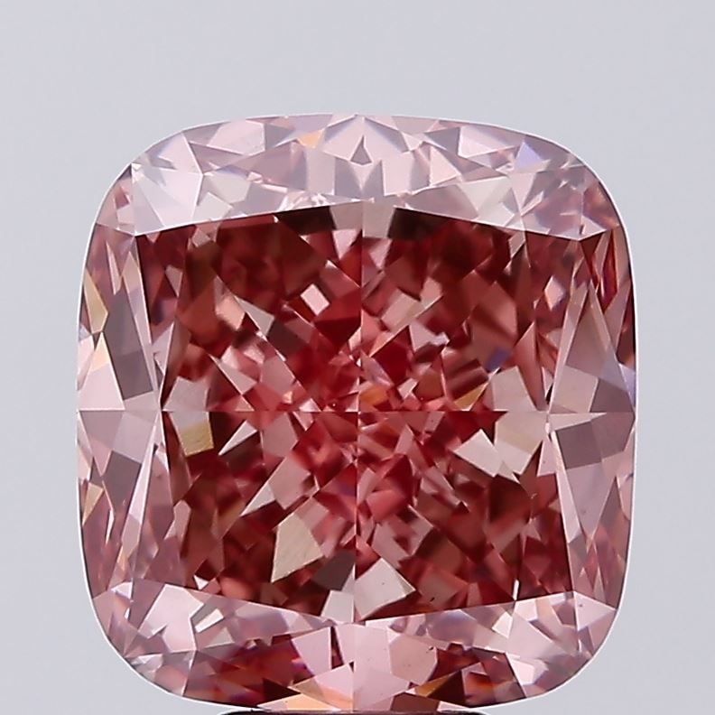 Loose Diamond - CUSHION MODIFIED 10.01ct Fancy Intense Brownish Pink VS1: Loose Diamond - CUSHION MODIFIED 10.01ct Fancy Intense Brownish Pink VS1 Source: This is a real non-mined Diamond that has been grown in a lab Shape: CUSHION MODIFIED Carats: 10.01 Color: Fancy Intens