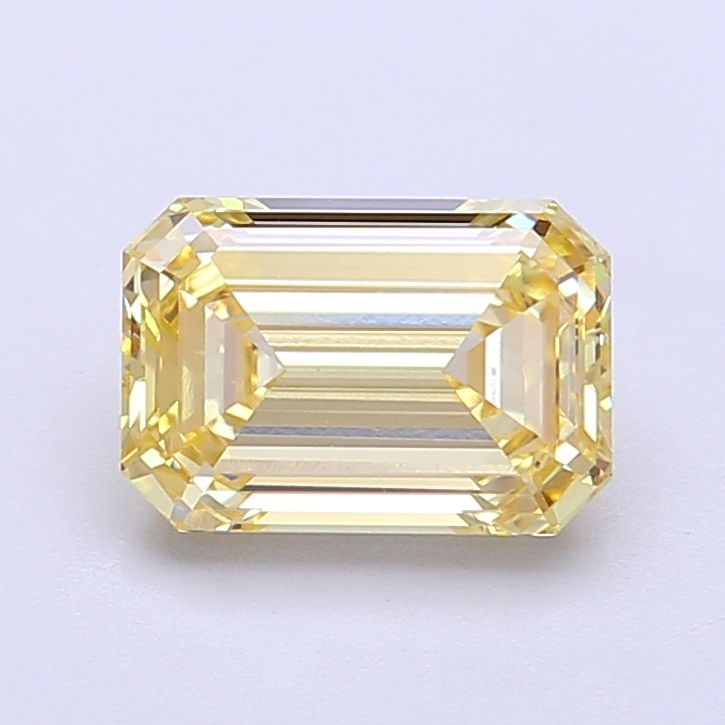 Loose Diamond - EMERALD 1.83ct Fancy Light Yellow VS1: Loose Diamond - EMERALD 1.83ct Fancy Light Yellow VS1 Source: This is a real non-mined Diamond that has been grown in a lab Shape: EMERALD Carats: 1.83 Color: Fancy Light Yellow Certification: IGI The