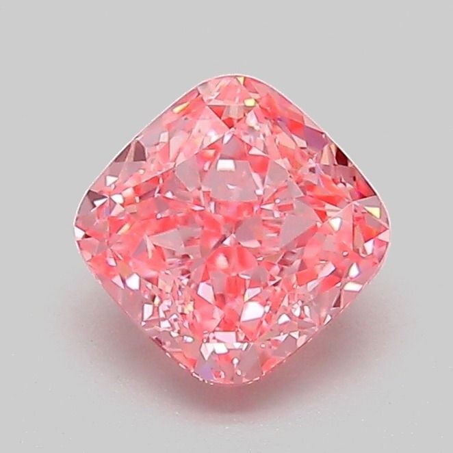 Loose Diamond - CUSHION MODIFIED 1.06ct Fancy Vivid Pink VVS2: Loose Diamond - CUSHION MODIFIED 1.06ct Fancy Vivid Pink VVS2 Source: This is a real non-mined Diamond that has been grown in a lab Shape: CUSHION MODIFIED Carats: 1.06 Color: Fancy Vivid Pink Certifi