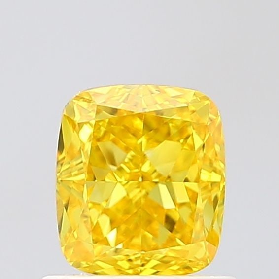 Loose Diamond - CUSHION MODIFIED 1.01ct Fancy Vivid Yellow VVS2: Loose Diamond - CUSHION MODIFIED 1.01ct Fancy Vivid Yellow VVS2 Source: This is a real non-mined Diamond that has been grown in a lab Shape: CUSHION MODIFIED Carats: 1.01 Color: Fancy Vivid Yellow Cer