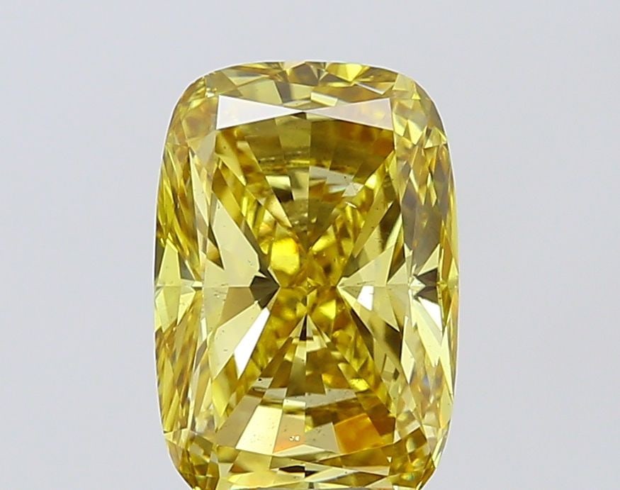 Loose Diamond - CUSHION MODIFIED 4.0ct Fancy Intense Yellow VS2: Loose Diamond - CUSHION MODIFIED 4.0ct Fancy Intense Yellow VS2 Source: This is a real non-mined Diamond that has been grown in a lab Shape: CUSHION MODIFIED Carats: 4.0 Color: Fancy Intense Yellow Ce