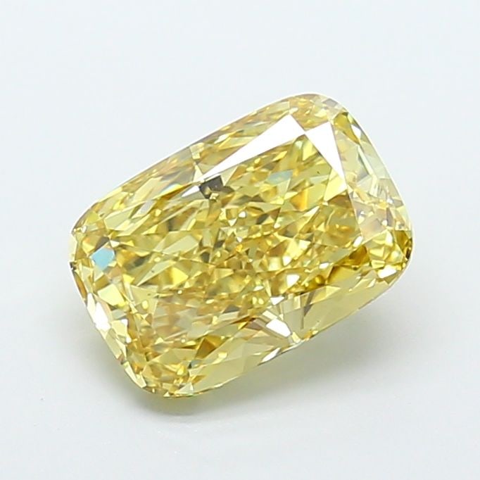 Loose Diamond - CUSHION MODIFIED 4.11ct Fancy Intense Yellow VS1: Loose Diamond - CUSHION MODIFIED 4.11ct Fancy Intense Yellow VS1 Source: This is a real non-mined Diamond that has been grown in a lab Shape: CUSHION MODIFIED Carats: 4.11 Color: Fancy Intense Yellow 
