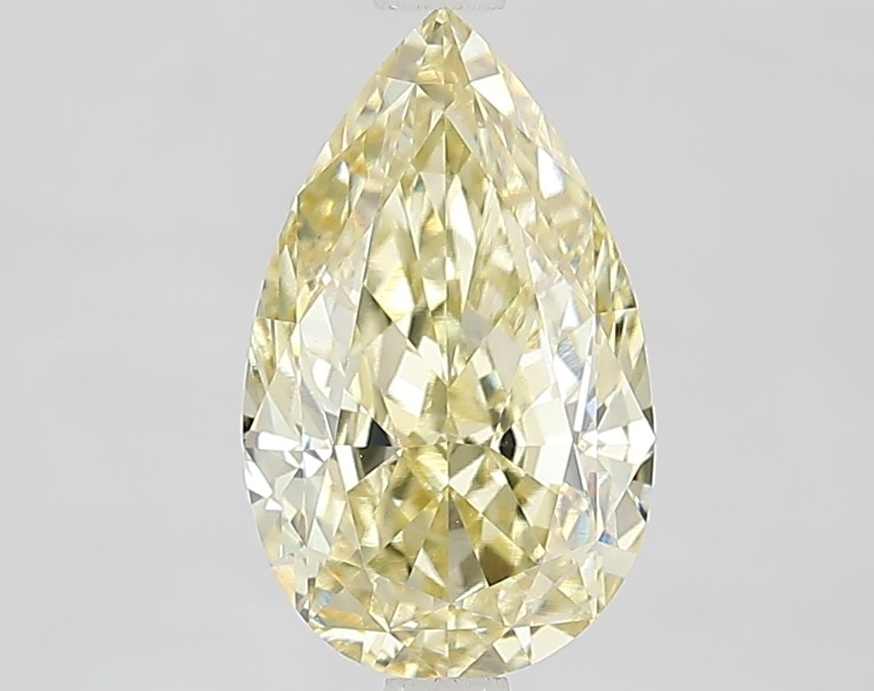 Loose Diamond - PEAR 2.59ct Fancy Yellow VVS2: Loose Diamond - PEAR 2.59ct Fancy Yellow VVS2 Source: This is a real non-mined Diamond that has been grown in a lab Shape: PEAR Carats: 2.59 Color: Fancy Yellow Certification: IGI Video: