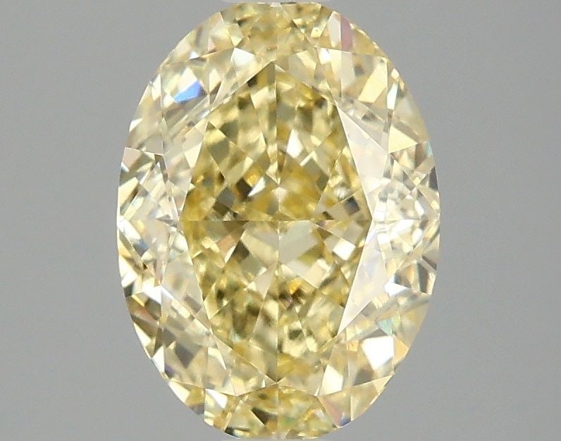 Loose Diamond - OVAL 2.07ct Fancy Intense Yellow VVS2: Loose Diamond - OVAL 2.07ct Fancy Intense Yellow VVS2 Source: This is a real non-mined Diamond that has been grown in a lab Shape: OVAL Carats: 2.07 Color: Fancy Intense Yellow Certification: IGI Vide