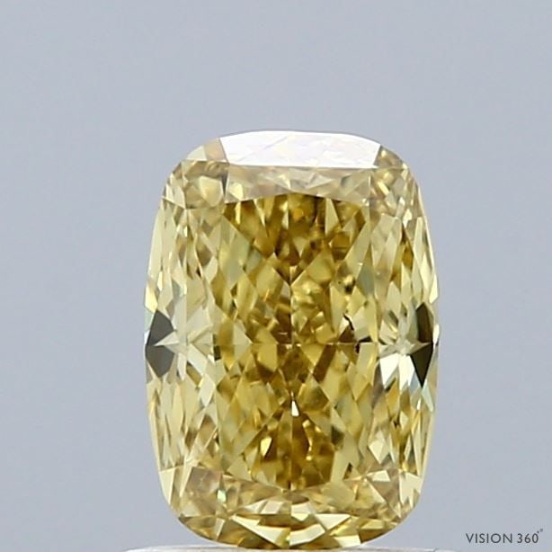 Loose Diamond - CUSHION MODIFIED 1.12ct Fancy Intense Yellow VS1: Loose Diamond - CUSHION MODIFIED 1.12ct Fancy Intense Yellow VS1 Source: This is a real non-mined Diamond that has been grown in a lab Shape: CUSHION MODIFIED Carats: 1.12 Color: Fancy Intense Yellow 