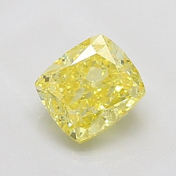 Loose Diamond - CUSHION MODIFIED 1.01ct Fancy Vivid Yellow VS2: Loose Diamond - CUSHION MODIFIED 1.01ct Fancy Vivid Yellow VS2 Source: This is a real non-mined Diamond that has been grown in a lab Shape: CUSHION MODIFIED Carats: 1.01 Color: Fancy Vivid Yellow Cert