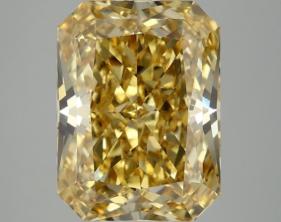 Loose Diamond - RADIANT 5.08ct Fancy Vivid Yellow VS1: Loose Diamond - RADIANT 5.08ct Fancy Vivid Yellow VS1 Source: This is a real non-mined Diamond that has been grown in a lab Shape: RADIANT Carats: 5.08 Color: Fancy Vivid Yellow Certification: IGI Vid