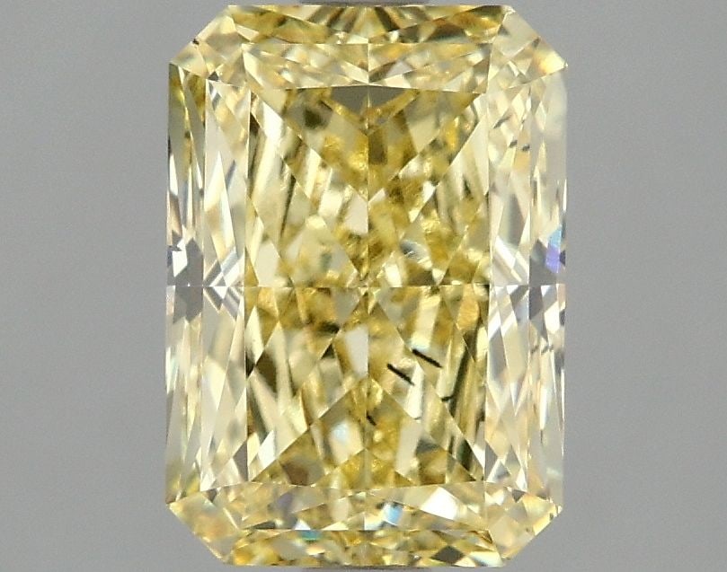 Loose Diamond - RADIANT 2.66ct Fancy Intense Yellow VS2: Loose Diamond - RADIANT 2.66ct Fancy Intense Yellow VS2 Source: This is a real non-mined Diamond that has been grown in a lab Shape: RADIANT Carats: 2.66 Color: Fancy Intense Yellow Certification: IGI