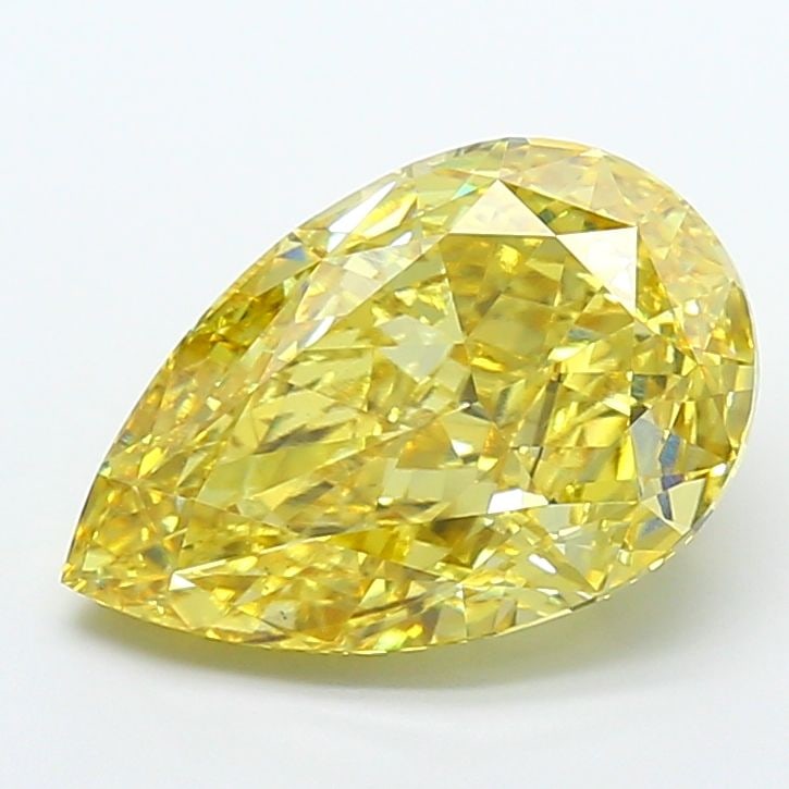 Loose Diamond - PEAR 9.08ct Fancy Intense Yellow VS2: Loose Diamond - PEAR 9.08ct Fancy Intense Yellow VS2 Source: This is a real non-mined Diamond that has been grown in a lab Shape: PEAR Carats: 9.08 Color: Fancy Intense Yellow Certification: IGI Video
