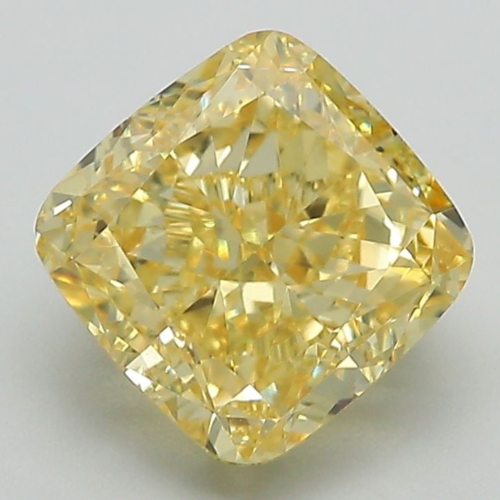 Loose Diamond - CUSHION MODIFIED 2.92ct Fancy Vivid Yellow VVS2: Loose Diamond - CUSHION MODIFIED 2.92ct Fancy Vivid Yellow VVS2 Source: This is a real non-mined Diamond that has been grown in a lab Shape: CUSHION MODIFIED Carats: 2.92 Color: Fancy Vivid Yellow Cer