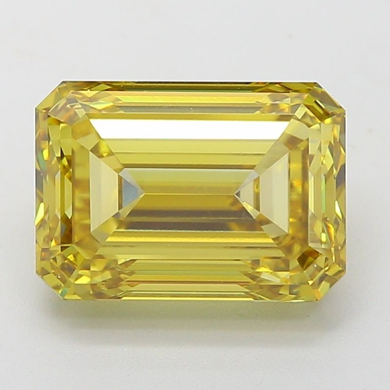Loose Diamond - EMERALD 6.23ct Fancy Intense Yellow VVS2: Loose Diamond - EMERALD 6.23ct Fancy Intense Yellow VVS2 Source: This is a real non-mined Diamond that has been grown in a lab Shape: EMERALD Carats: 6.23 Color: Fancy Intense Yellow Certification: IG