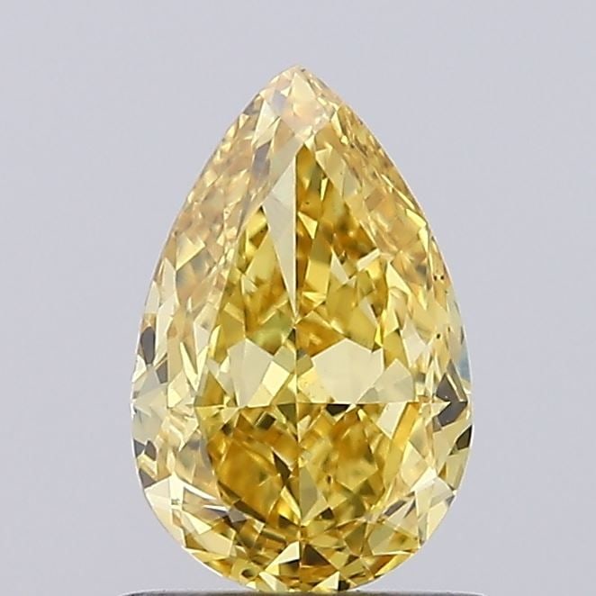 Loose Diamond - PEAR 1.04ct Fancy Intense Yellow VS1: Loose Diamond - PEAR 1.04ct Fancy Intense Yellow VS1 Source: This is a real non-mined Diamond that has been grown in a lab Shape: PEAR Carats: 1.04 Color: Fancy Intense Yellow Certification: IGI Video