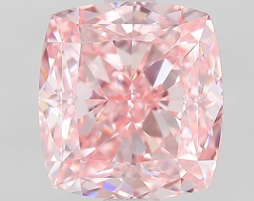 Loose Diamond - CUSHION MODIFIED 2.51ct Fancy Vivid Pink VS1: Loose Diamond - CUSHION MODIFIED 2.51ct Fancy Vivid Pink VS1 Source: This is a real non-mined Diamond that has been grown in a lab Shape: CUSHION MODIFIED Carats: 2.51 Color: Fancy Vivid Pink Certific