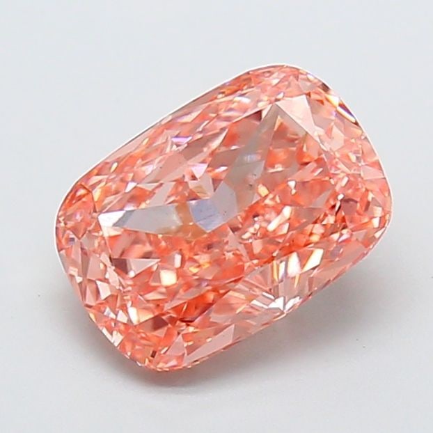 Loose Diamond - CUSHION MODIFIED 3.03ct Fancy Vivid Orangey Pink VS2: Loose Diamond - CUSHION MODIFIED 3.03ct Fancy Vivid Orangey Pink VS2 Source: This is a real non-mined Diamond that has been grown in a lab Shape: CUSHION MODIFIED Carats: 3.03 Color: Fancy Vivid Orang