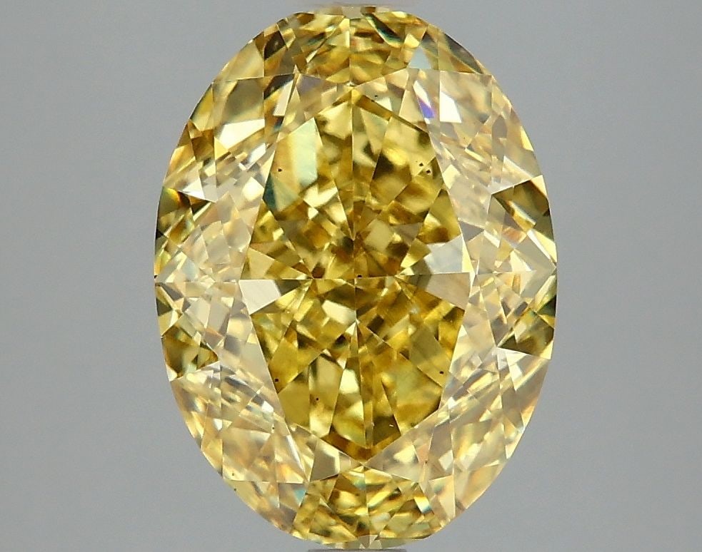 Loose Diamond - OVAL 4.0ct Fancy Vivid Yellow VS2: Loose Diamond - OVAL 4.0ct Fancy Vivid Yellow VS2 Source: This is a real non-mined Diamond that has been grown in a lab Shape: OVAL Carats: 4.0 Color: Fancy Vivid Yellow Certification: IGI Video: