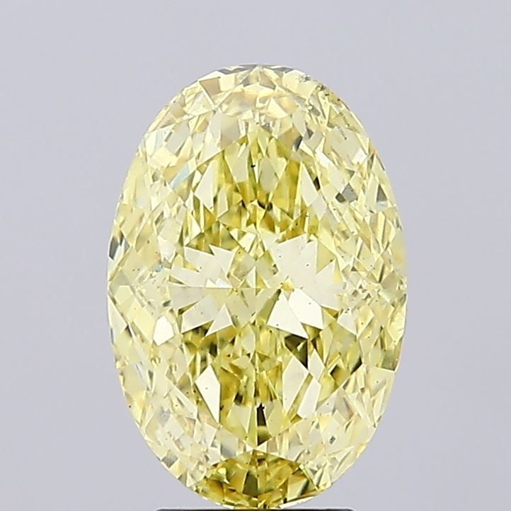 Loose Diamond - OVAL 3.88ct Fancy Intense Yellow VS2: Loose Diamond - OVAL 3.88ct Fancy Intense Yellow VS2 Source: This is a real non-mined Diamond that has been grown in a lab Shape: OVAL Carats: 3.88 Color: Fancy Intense Yellow Certification: IGI Video