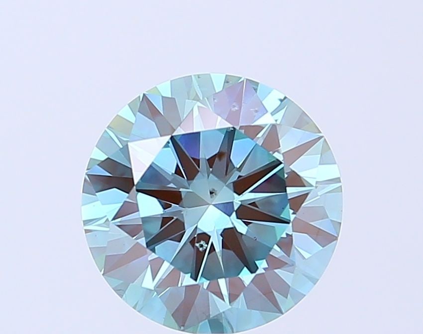 Loose Diamond - ROUND 3.05ct Fancy Vivid Blueish Green SI1: Loose Diamond - ROUND 3.05ct Fancy Vivid Blueish Green SI1 Source: This is a real non-mined Diamond that has been grown in a lab Shape: ROUND Carats: 3.05 Color: Fancy Vivid Blueish Green Certificatio