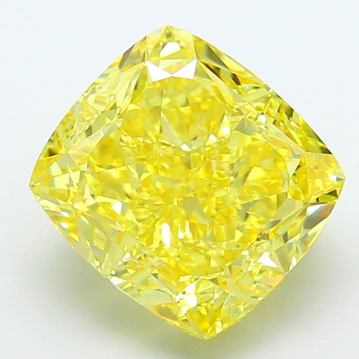 Loose Diamond - CUSHION MODIFIED 6.31ct Fancy Vivid Yellow VS1: Loose Diamond - CUSHION MODIFIED 6.31ct Fancy Vivid Yellow VS1 Source: This is a real non-mined Diamond that has been grown in a lab Shape: CUSHION MODIFIED Carats: 6.31 Color: Fancy Vivid Yellow Cert