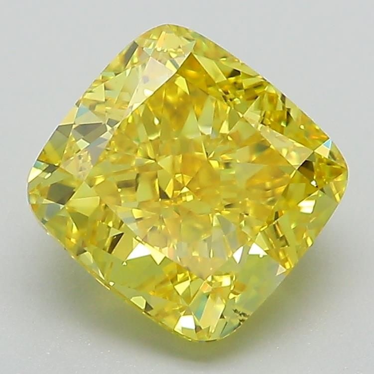 Loose Diamond - CUSHION MODIFIED 2.82ct Fancy Vivid Yellow VS1: Loose Diamond - CUSHION MODIFIED 2.82ct Fancy Vivid Yellow VS1 Source: This is a real non-mined Diamond that has been grown in a lab Shape: CUSHION MODIFIED Carats: 2.82 Color: Fancy Vivid Yellow Cert