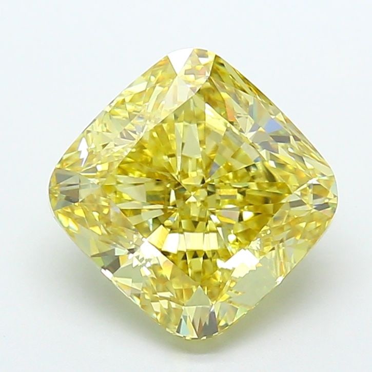 Loose Diamond - CUSHION MODIFIED 5.08ct Fancy Intense Yellow VS1: Loose Diamond - CUSHION MODIFIED 5.08ct Fancy Intense Yellow VS1 Source: This is a real non-mined Diamond that has been grown in a lab Shape: CUSHION MODIFIED Carats: 5.08 Color: Fancy Intense Yellow 