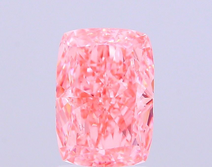 Loose Diamond - CUSHION MODIFIED 2.1ct Fancy Vivid Pink VS2: Loose Diamond - CUSHION MODIFIED 2.1ct Fancy Vivid Pink VS2 Source: This is a real non-mined Diamond that has been grown in a lab Shape: CUSHION MODIFIED Carats: 2.1 Color: Fancy Vivid Pink Certificat