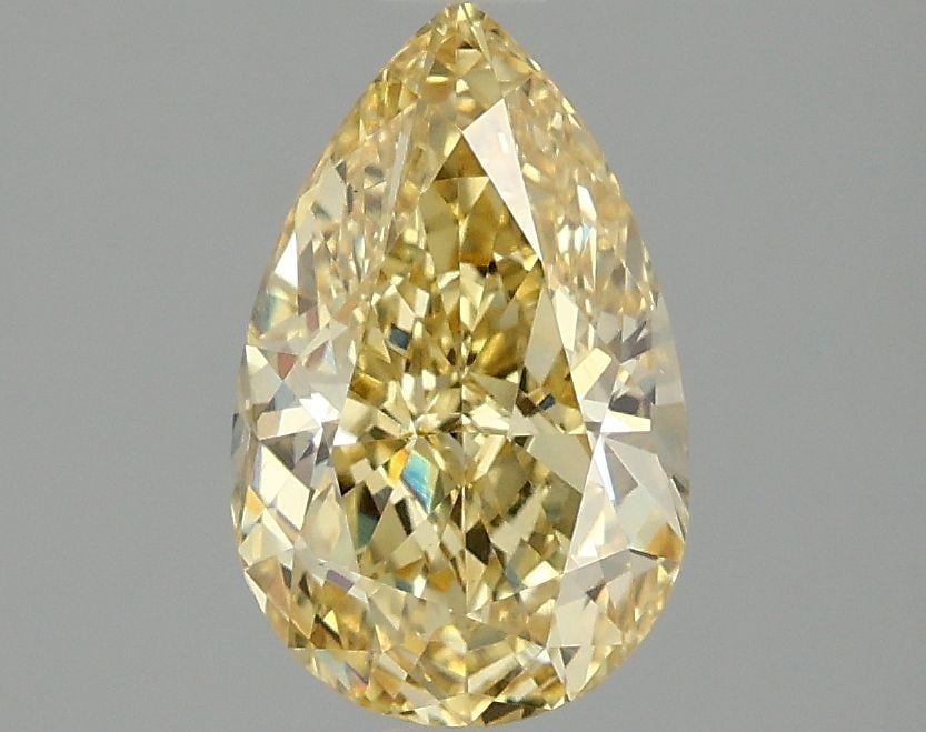 Loose Diamond - PEAR 1.54ct Fancy Intense Yellow VS1: Loose Diamond - PEAR 1.54ct Fancy Intense Yellow VS1 Source: This is a real non-mined Diamond that has been grown in a lab Shape: PEAR Carats: 1.54 Color: Fancy Intense Yellow Certification: IGI Video