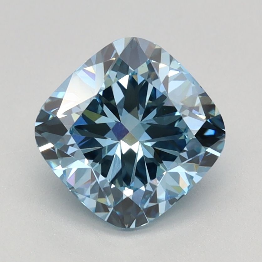 Loose Diamond - CUSHION BRILLIANT 1.56ct Fancy Vivid Blue VS1: Loose Diamond - CUSHION BRILLIANT 1.56ct Fancy Vivid Blue VS1 Source: This is a real non-mined Diamond that has been grown in a lab Shape: CUSHION BRILLIANT Carats: 1.56 Color: Fancy Vivid Blue Certif