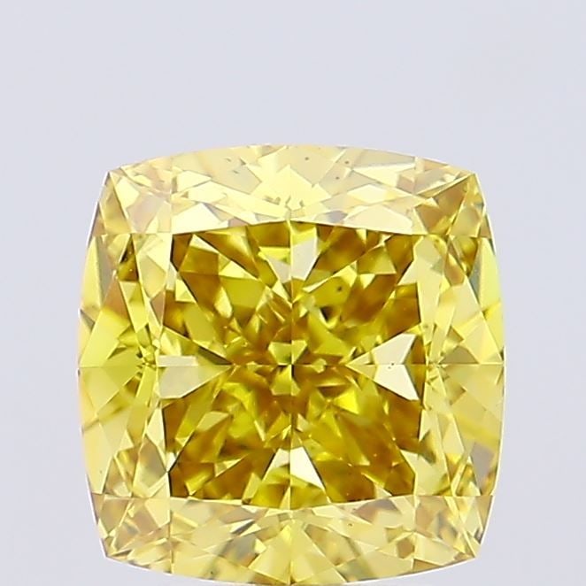Loose Diamond - CUSHION MODIFIED 4.06ct Fancy Vivid Yellow VS1: Loose Diamond - CUSHION MODIFIED 4.06ct Fancy Vivid Yellow VS1 Source: This is a real non-mined Diamond that has been grown in a lab Shape: CUSHION MODIFIED Carats: 4.06 Color: Fancy Vivid Yellow Cert